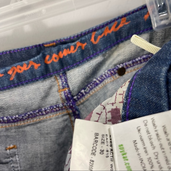 Spykar Veronica navy blue skinny jeans mildly distressed 30 x 32 - Picture 7 of 7